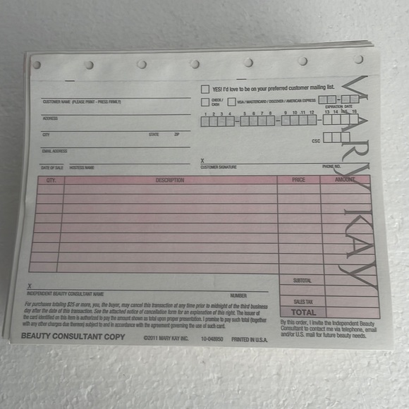 Mary Kay cosmetics sales tickets Consultants bundle 100 - Picture 1 of 7